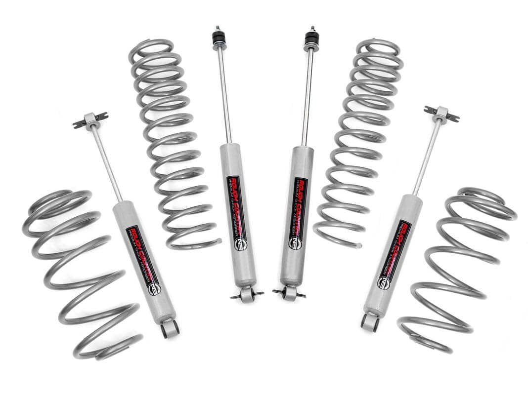 Jeep Wrangler Unlimited Suspension Lift Kit - Rough Country - N3 - Metallic Silver - '04-'06